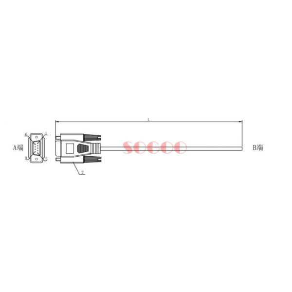 Telecommucation Base Station Cable Assembly Digital Signal Cable With Db-9 Connector