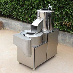 Automatic Potato Peeling & Cutting machine/Potato Chips Slicing Machine