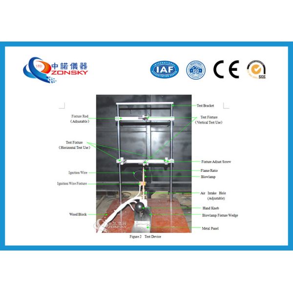 MT386 Stainless Steel Mine Cable Load Combustion Test Chamber / Testing Equipment