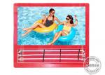 Red Colour Wall Mount LCD Display Light Box 27 Inch For Elevator Advertising
