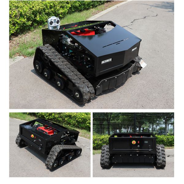 Crawler Self-Propelled Cordless Industrial Grade 16HP Vertical Axis 4-Stroke Petrol Lawn Mower 4km/h Forward Speed Flail Cutting