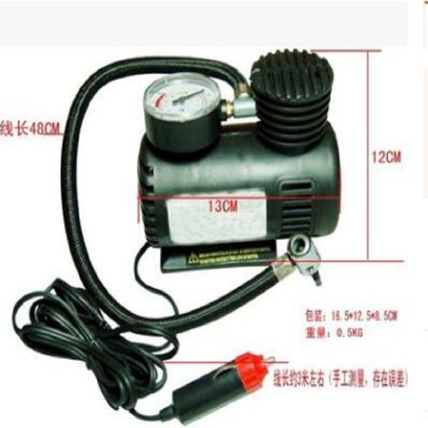 Plastic DC12v Air Compressor With Cigarette Lighter Plug