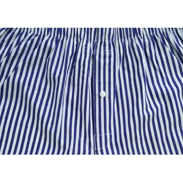 Men's 100%Cotton Poplin Short Functional Placket Jacquard Elastic Button