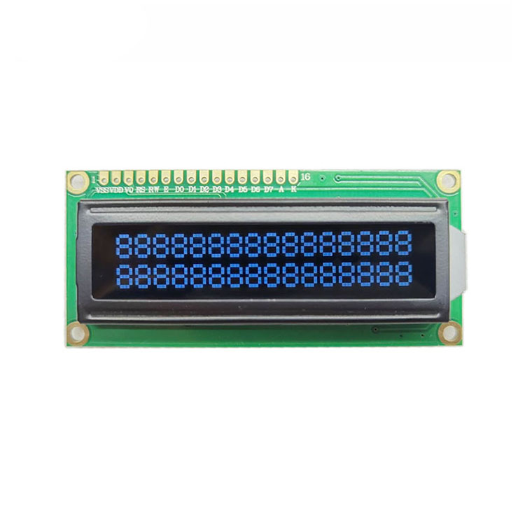 Small Alphanumeric LED Backlight Display 2x16 Character STN Panel LCD Cob Type Monochrome