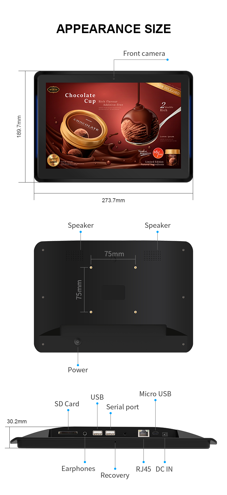 10.1 Inch POE Android Meeting Room Tablet with LED Light Control