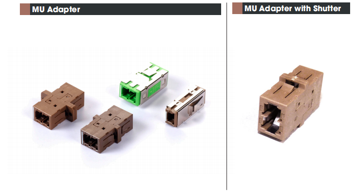 Easily Install Integrated Fiber Optic Adapters , Simplex Sc Upc MU Adapter With Shutter