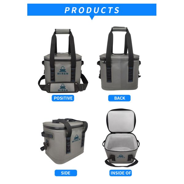 Small Soft 24 Can Cooler Bag Durable Reusable For Beer Insulation