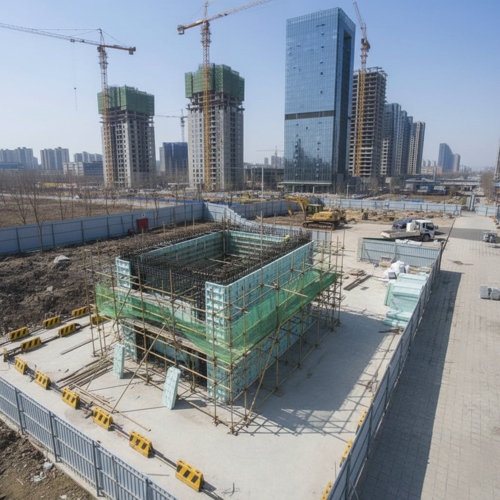 Versatile Reusable Concrete Formwork PP Plastic Construction Formwork Cyan For Foundation