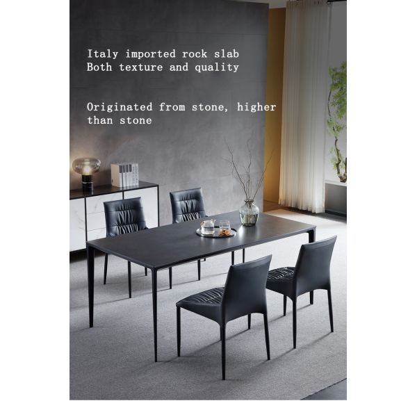 Nordic Light Luxury Minimalist Marble Dining Table Scratch Resistant