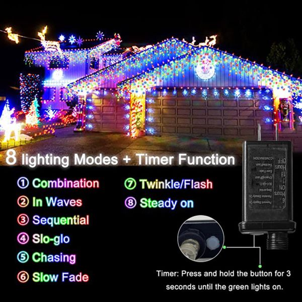 8 Functional Power Supply Solar Leather Wire String Light For Decoration