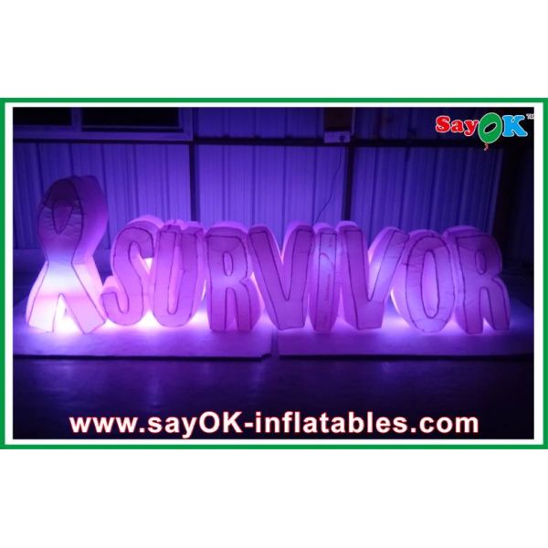 Party Nylon Cloth Red Inflatable Decoration / Inflatable Letters