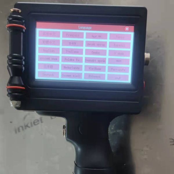 Black Eco Solvent Handheld Printer 600dpi for English Number Qr Bar Code Expire Date