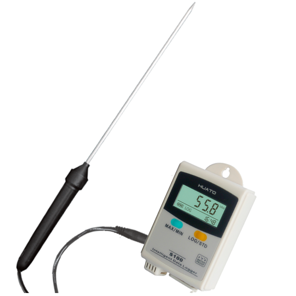 CE / ISO Approved Temperature Humidity Data Logger External Pin Type PT100 Sensor