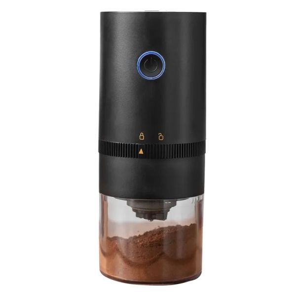 Small Automatic Conical Burr Portable Electric Coffee Bean Grinder With Multi Grind Setting