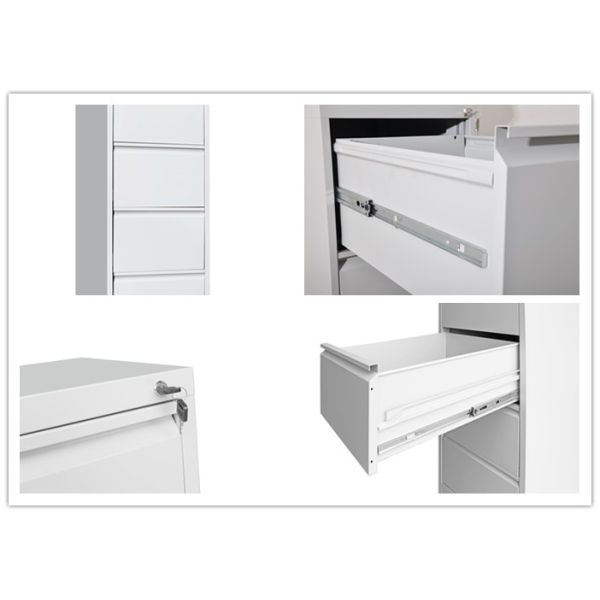 Foldable Powder Coating Lateral Metal Drawer Cabinet