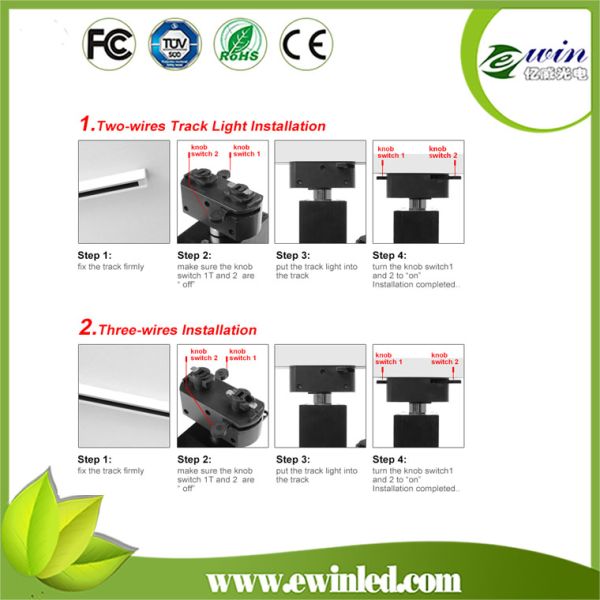 High Quality COB Dimmable40w led track light