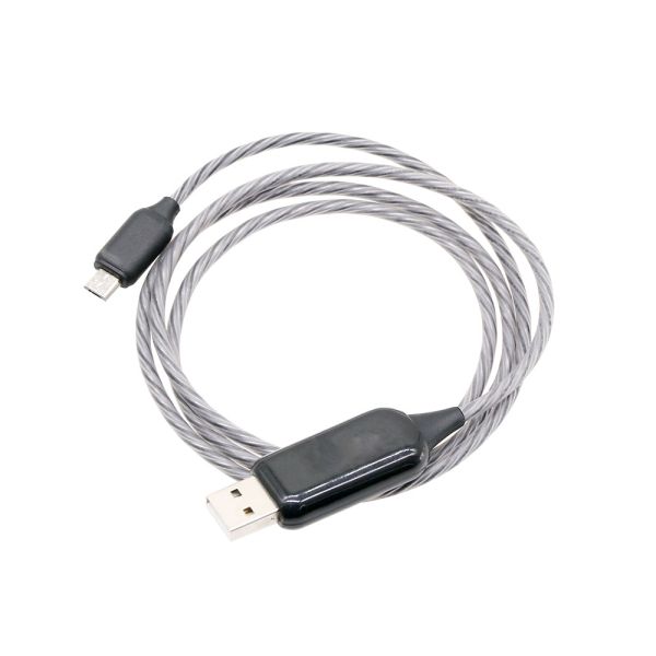 Usb Led Light Charging Data Cable Type c Micro Ios luminous streamer magnetic charging cable 1m