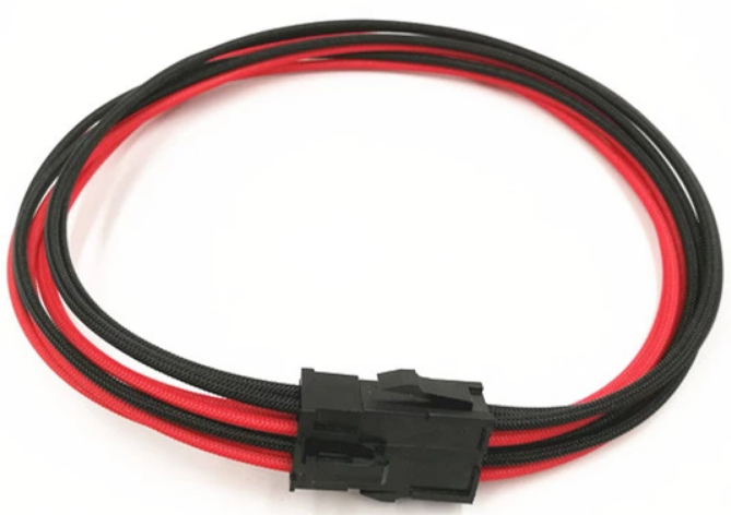 customized Braided Sleeved Extension cable PCIE Power Supply Extension Cable 300mm
