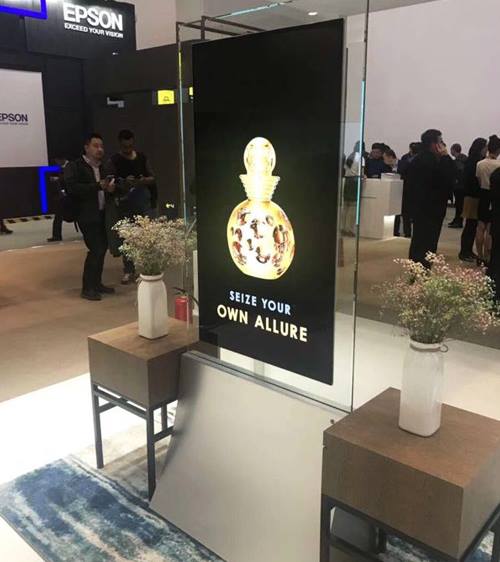 Rotation Horizontal Screen Lcd Advertising Display 55" Ceiling Hanging Ultra Thin
