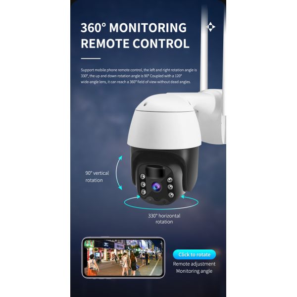 Glomarket Tuya Smart Waterproof Solar ip Camera Wifi/4G APP Remote Motion Wireless Wifi Cctv HD Camera