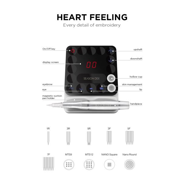 Touch Screen And Magnetic Control Digital Tattoo Machine / Permanent Makeup Equipment