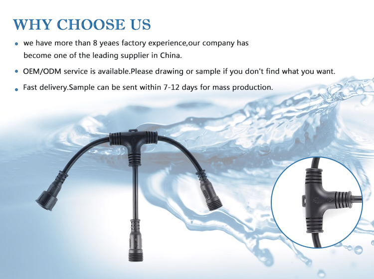 3 Way T Type Splitter Watertight Cable Connector Plastic Electrical Wire Connectors