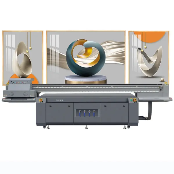 High-Speed UV Flatbed Printer with Piezo Electric Printhead Dx7 for Multi-Colour Printing at 30 Square Meters Per Hour