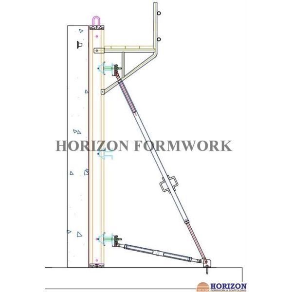 Light Weight Climbing Formwork System , Self Climbing Scaffold 2.4m Platform