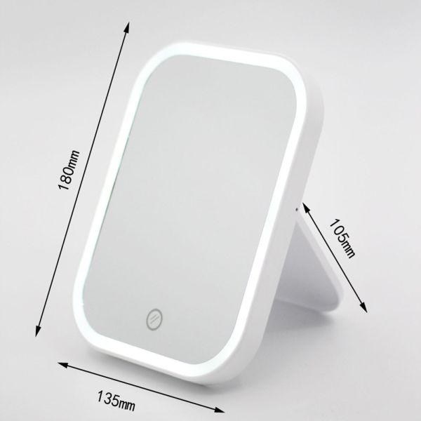 Adjustable LED Lighted Makeup Mirror for Compact and Convenient Home Vanity