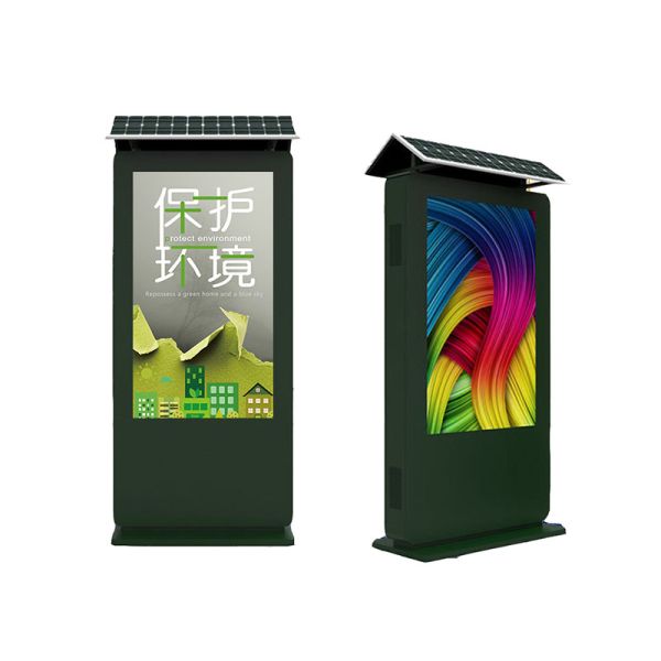 Solar Panel Powered Outdoor Digital Signage LCD Customized Outdoor Digital Signage Anti Glare High Brightness Outdoor OOH TOTEM