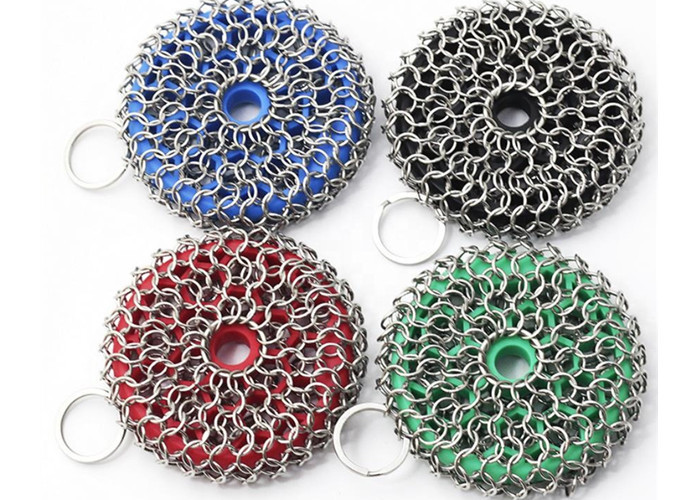 Quality Soap Shape Silicone &amp; Chainmail Scrubbing Pad for sale