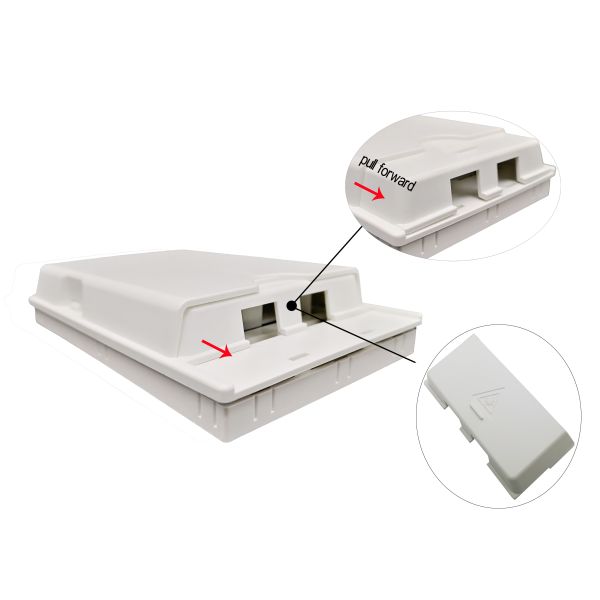 FTB102H Wall Mounting Socket Panel SC Adapter Simplex Fiber Optic Termination Box with High ABS PC/ABS