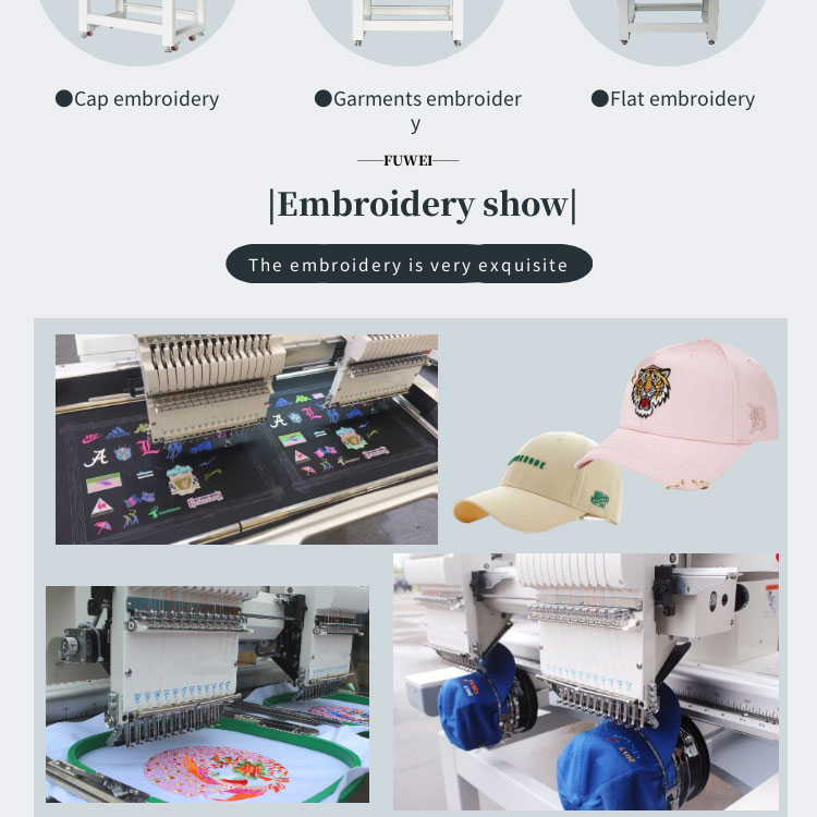 Industrial Computerised Embroidery Machine 2 Head Multi Needle Brother Hat