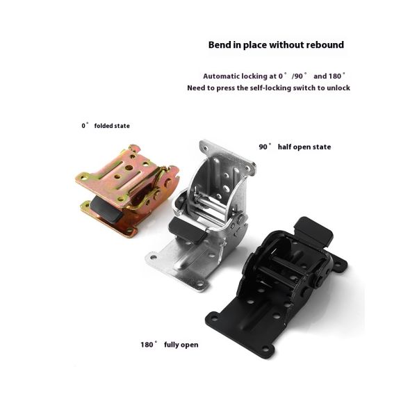 90° Self-locking Folding Hinge Thickened Hardware Accessory for Dining Table Chair Bed Leg Coffee Table Support
