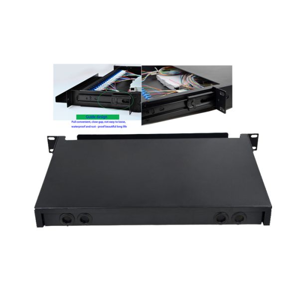 19 Inch 24 Port Rack Mount Fiber Optic Patch Panel for Data Centers and Pre-Terminated Installations