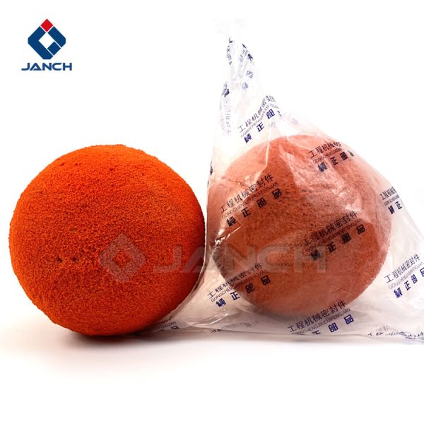 Sponge Rubber Concrete Pump Cleaning Ball Customized DN125