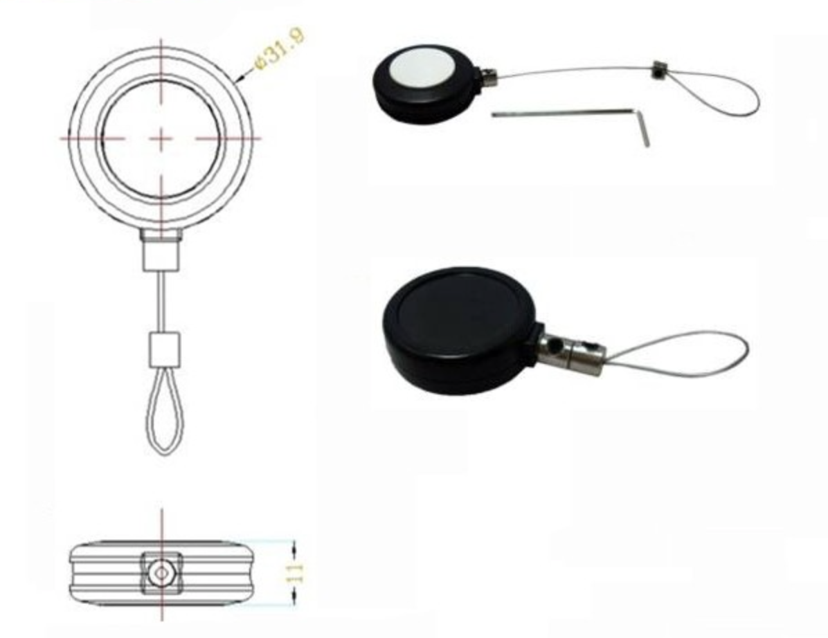 anti-lost Durable burglar-proof retail display security pull box for ring