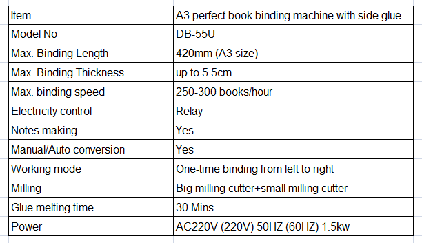 DB-55U 420mm Wireless Glue Binding Machine