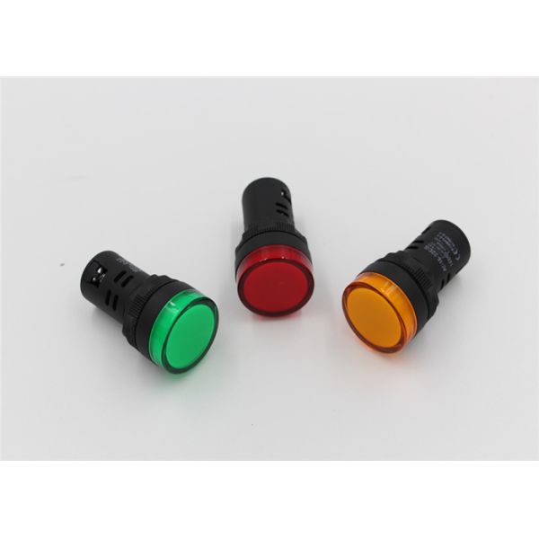 12V DC Waterproof Led Indicator Lights Light Color ABS Plastic Material