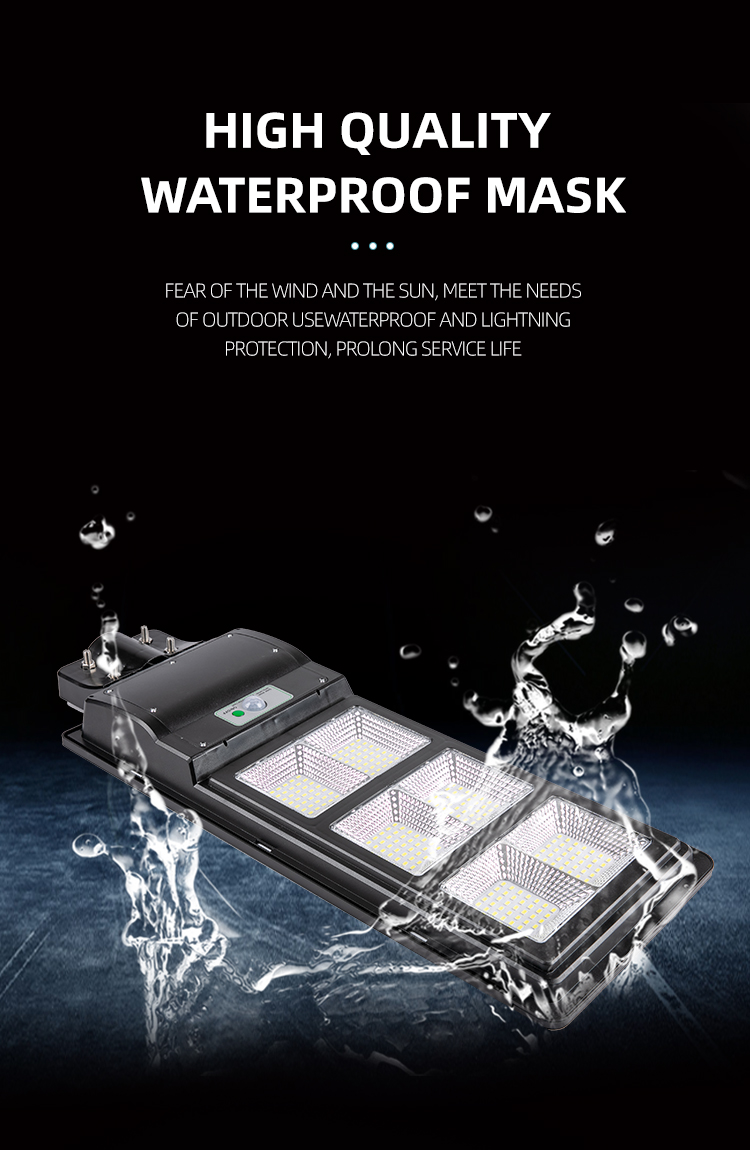 3000K-6500K ABS Aio Solar Street Light With Radar Motion Sensor
