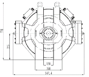 480mm Traction Wheel Dia Giant Gearless Motor For Elevator Parts