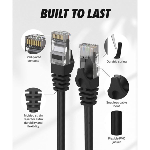 Networking 100 Feet Ethernet Cable , PVC LSZH Cat6 Utp Patch Cord