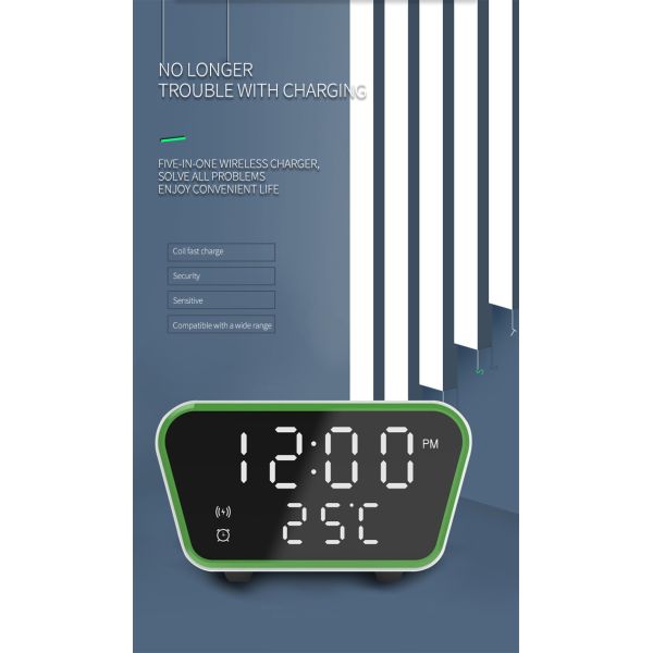 Oem Qi Wireless Charger Clock