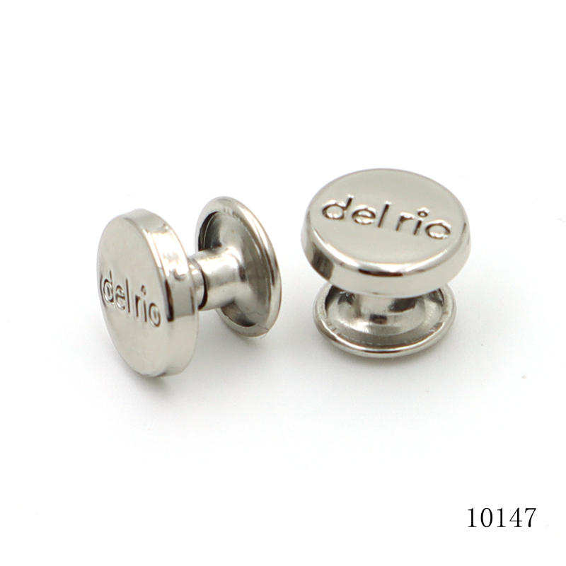 Customized Small Metal Rivets Silver Flat Head Rivets 10mm For Bag