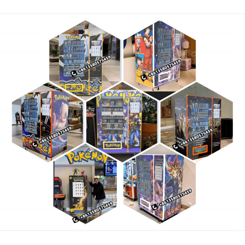 21.5'' Touch Screen Vending Machine for Trading Cards with Elevator Support with Canadian Bill and Coin and Credit Card