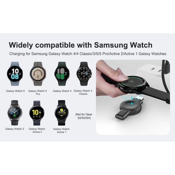 2.5W Smart Watch Charger White/Black Color USB TYPE C Input Interface 5V Output Voltage