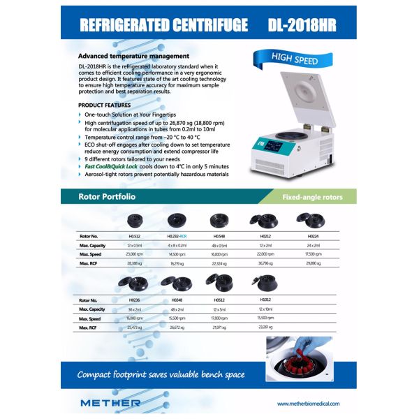 Sturdy Constructions Refrigerated Cooling Centrifuge With 7" IPS Touch Screen