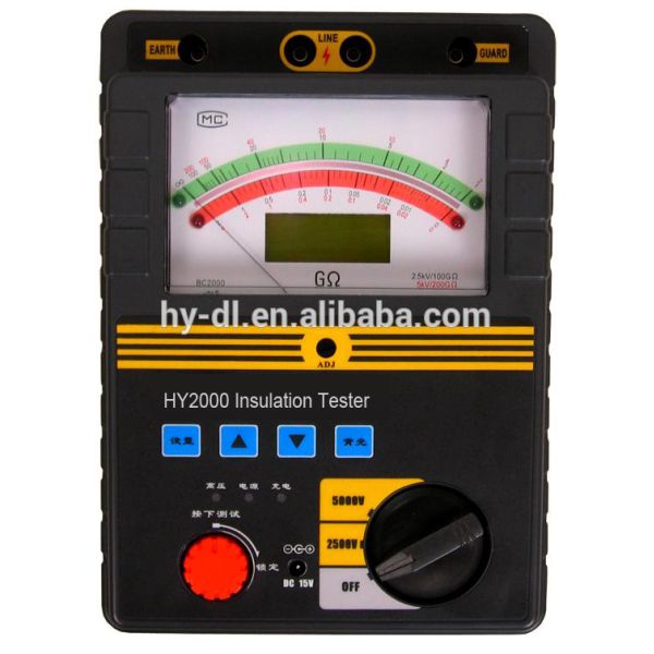 1000V 2500V Megger Insulation Tester With Real Time Industrial Microcomputer Operating System
