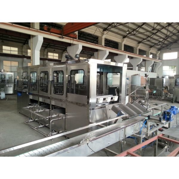 Full automatic 150B/H 20L plastic drum washing filling capping machine for containers