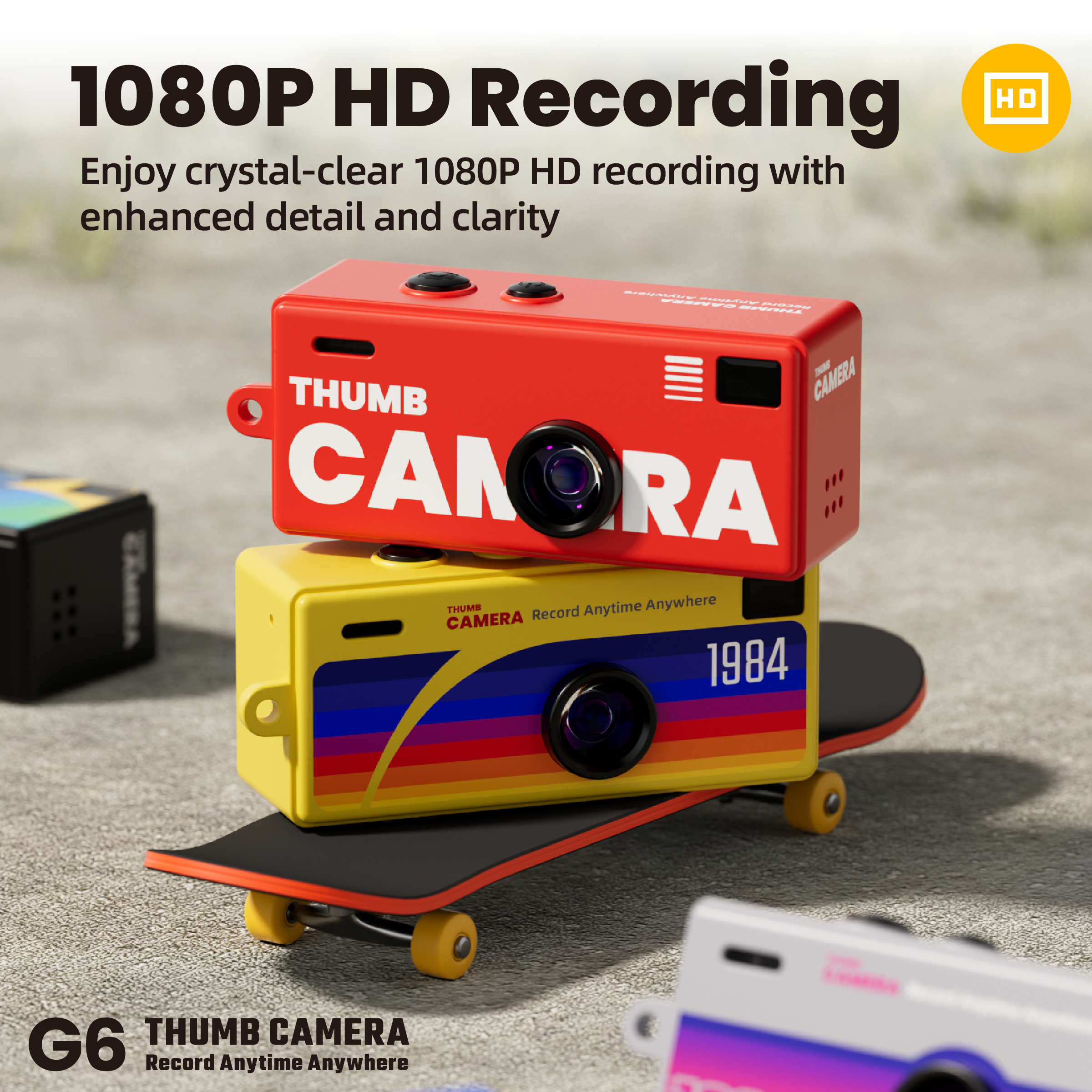G6 Mini Camera 1080P HD Recording 0.96inch TFT LCD Screen AF Autofocus